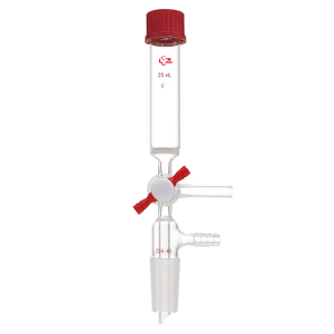 Peptide Synthesis Vessel, Solid Phase, T-bore, Vacuum（hose connection sidearm for vacuum）