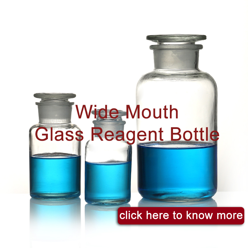 Wide Mouth glass reagent bottle