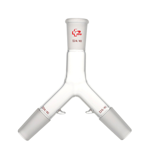 Glass Adapter, Connection, Reversed Y-Shaped 3-Way