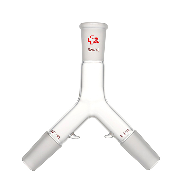 Glass Adapter, Connection, Reversed Y-Shaped 3-Way