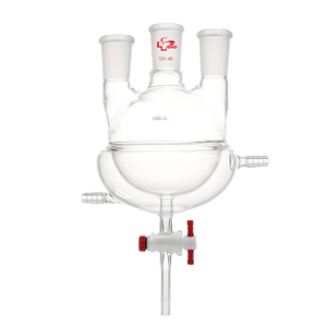 Glass Half-Jacketed Straight Three-Necked Bottle