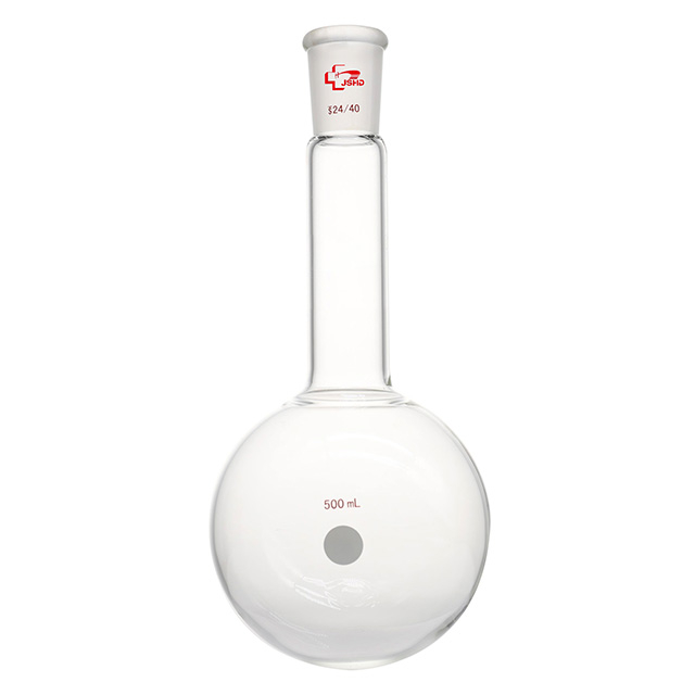 Glass Flask, Round Bottom, Long-neck