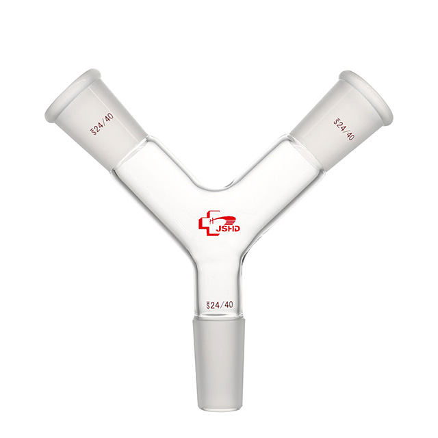 Glass Adapter, Connection, Y-Shaped 3-Way