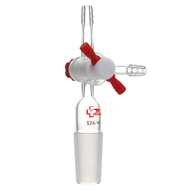 3-Way Glass Flushing Adapter With Stopcock