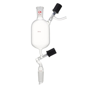 Glass Funnel, Addition, High Vacuum Valve