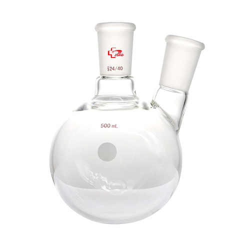 Glass Flask, Two Neck, Thick Wall