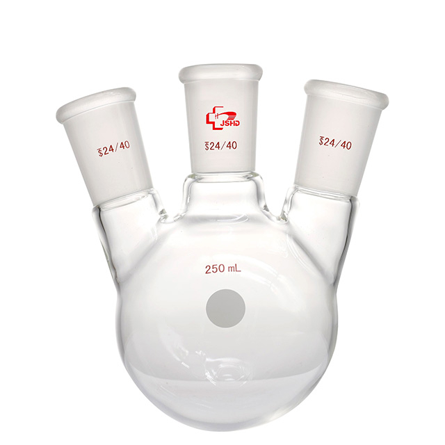 Glass Flask, Three Neck, Angled