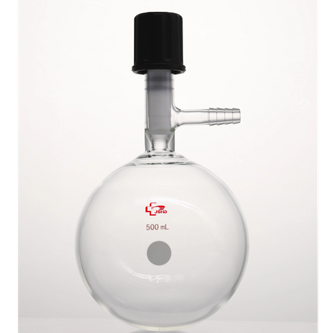 Schlenk Tube Flask, High Vacuum Valve, Flat Bottom
