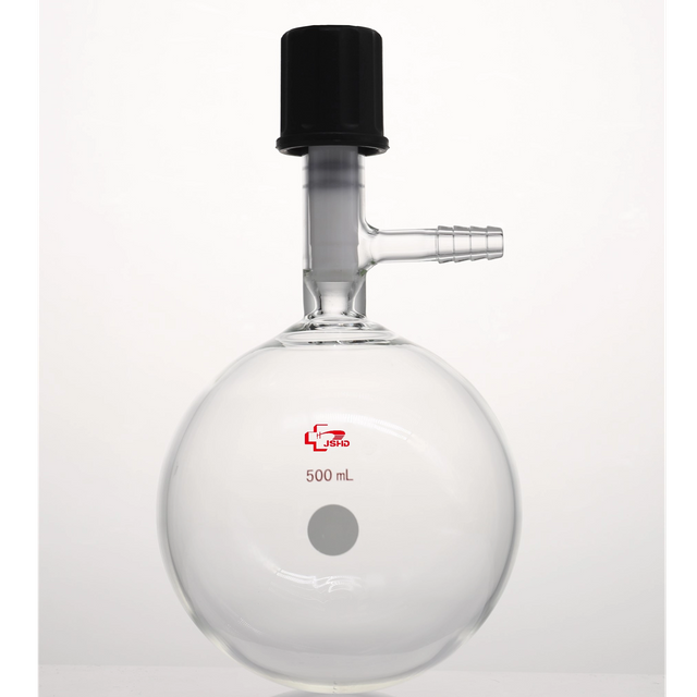 Schlenk Tube Flask, High Vacuum Valve, Flat Bottom